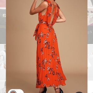 Lulus Loved By You Red Orange Dress